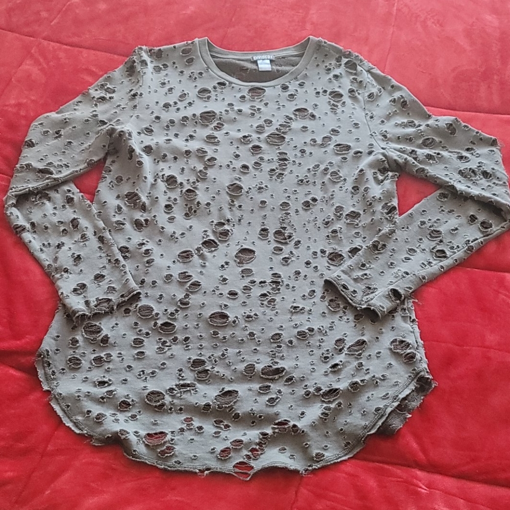 Divided Distressed Men's Long Sleeve Shirt M